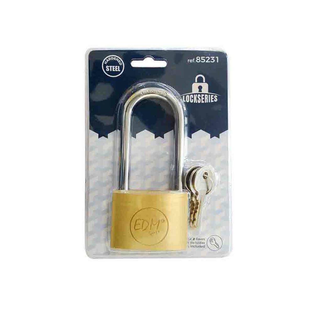 Candado de llave EDM 85231 Latón 60 x 90 mm